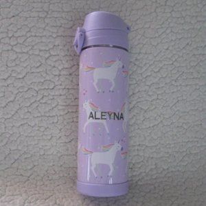 Girls Pottery Barn "Aleyna" Large Foil Water Bottle